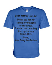 Load image into Gallery viewer, Daughter In Law Gift For Mother In Law I Know How Tempting That Option Was Some Days Guys V-Neck
