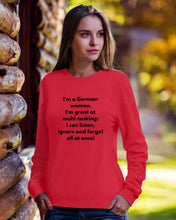 Load image into Gallery viewer, I'm A German Woman I'm Great At Multi Tasking Gift For Women Sweatshirt
