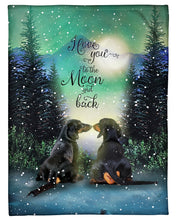 Load image into Gallery viewer, Dachshund Gift For Dog Lovers Snowy Night Together Fleece Blanket
