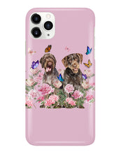 Load image into Gallery viewer, German Wirehaired Pointer With Peonies Gift For Dog Lovers Phone case
