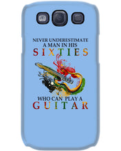 Load image into Gallery viewer, Never Underestimate A 60 Year Old Man Can Play A Guitar Phone case
