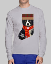 Load image into Gallery viewer, Santa Border Collie In Stock Gift For Dog Lovers Unisex Long Sleeve
