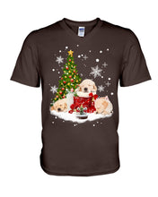 Load image into Gallery viewer, Funny Golden Retrievers Sleep In Red Boots Gift For Dog Lovers Guys V-Neck
