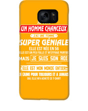Load image into Gallery viewer, Je Suis Un Homme Chanceux J'ai Line Femme Custom Design Je Suis Son Roi Phone case
