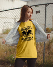 Load image into Gallery viewer, He Only Loves Football And His Grandma Guys Tee
