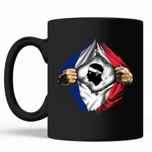 Load image into Gallery viewer, Corse Super Hero Flag Patriot Gift For Men Black Mug
