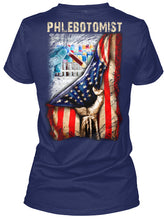 Load image into Gallery viewer, Philebotomist American Flag Special Custom Design Personalized Job Gift Ladies V-Neck
