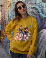 Load image into Gallery viewer, German Wirehaired Pointer With Peonies Gift For Dog Lovers Sweatshirt
