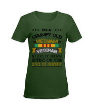 Load image into Gallery viewer, I'm A Grumpy Old Vietnam Veteran Special  Custom Design Ladies Tee
