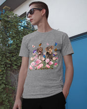 Load image into Gallery viewer, German Wirehaired Pointer With Peonies Gift For Dog Lovers Guys Tee

