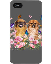 Load image into Gallery viewer, Pekingese With Peonies Gift For Dog Lovers Phone case
