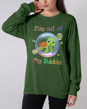 Load image into Gallery viewer, Vintage Funny Stay Out Of My Bubble Gift For Turtle Lovers Unisex Long Sleeve
