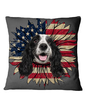 Load image into Gallery viewer, English Cocker Spaniel US Sunflower Gift For Dog Lovers Pillow Cover
