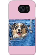 Load image into Gallery viewer, Australian Shepherd In Denim Pocket Gift For Dog Lovers Phone case
