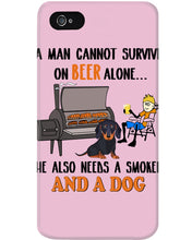 Load image into Gallery viewer, A Man Loves Beer And Dachshund Gift For Dog Lovers Phone case
