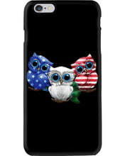 Load image into Gallery viewer, Lovely Phone Case Three Owl With US Flag Gift For Owl Lovers Phone case
