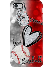Load image into Gallery viewer, Baseball Peaceful Love Gift For Baseball Lovers Phone case
