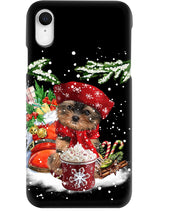 Load image into Gallery viewer, Yorkshire Terrier Loves Drinking Hot Latte Gift For Dog Lovers Phone case
