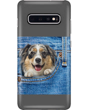 Load image into Gallery viewer, Australian Shepherd In Denim Pocket Gift For Dog Lovers Phone case
