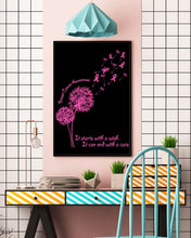 Load image into Gallery viewer, It Starts With A Wish Breast Cancer Awareness Meaningful Gift Vertical Poster
