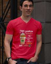 Load image into Gallery viewer, The Quarantine Time With Yarn And Coffee Gift For Women Guys V-Neck
