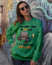 Load image into Gallery viewer, A Man Loves Beer And Dachshund Gift For Dog Lovers Sweatshirt
