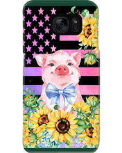 Load image into Gallery viewer, Pig America Flag Sunflower Special Custom Design Phone case
