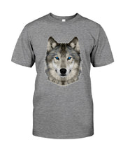 Load image into Gallery viewer, Wolf's Face Simple  Unique Custom Design For Animal Lovers Guys Tee
