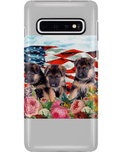 Load image into Gallery viewer, American Flag Sky Flower German Shepherd Gift For Dog Lovers Phone case
