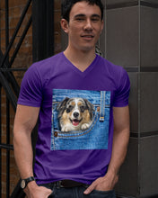 Load image into Gallery viewer, Australian Shepherd In Denim Pocket Gift For Dog Lovers Guys V-Neck

