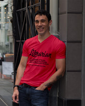 Load image into Gallery viewer, Librarian Keeper Of Books Guardian Of Knowledge Custom Gift For Librarian Guys V-Neck
