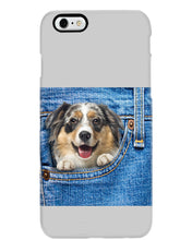 Load image into Gallery viewer, Australian Shepherd In Denim Pocket Gift For Dog Lovers Phone case
