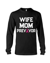 Load image into Gallery viewer, Wife Mom Breast Cancer Awareness Meaningful Gift Unisex Long Sleeve
