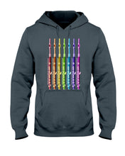 Load image into Gallery viewer, Seven Flute Rainbow Design Gift For Flute Lovers Hoodie
