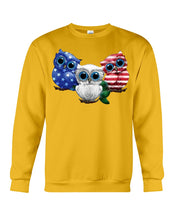 Load image into Gallery viewer, Lovely Phone Case Three Owl With US Flag Gift For Owl Lovers Sweatshirt
