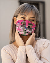 Load image into Gallery viewer, German Wirehaired Pointer With Peonies Gift For Dog Lovers Cloth Face Mask
