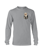 Load image into Gallery viewer, Golden Retriever In Pocket Special Custom Design For Dog Lovers Unisex Long Sleeve
