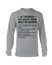 Load image into Gallery viewer, 5 Things You Should Know About My April Grandpa For Birthday Gift Unisex Long Sleeve
