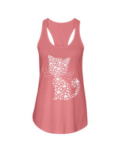 Load image into Gallery viewer, Cat With Clover Lucky Great Gift For Cat Lovers Ladies Flowy Tank
