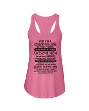 Load image into Gallery viewer, A Stubborn Daughter Of   January   Freaking Awesome Mom For Birthday Gift Ladies Flowy Tank
