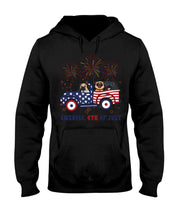 Load image into Gallery viewer, America 4th Of July Truck Pug Gift For Dog Lovers Hoodie
