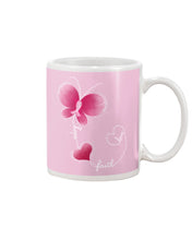 Load image into Gallery viewer, Butterfly Faith Breast Cancer Awareness Meaningful Gift Mug

