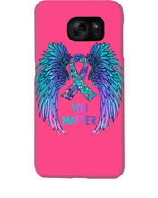 Load image into Gallery viewer, You Matter Ribbon Awareness With Angel Wings Phone case
