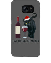 Load image into Gallery viewer, Cat Drink And Be Merry Meaningful Gift For Women Phone case
