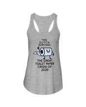 Load image into Gallery viewer, Dutch Survived The Great Toilet Paper Crisis Of 2020 For Personalized Nation Gift Ladies Flowy Tank
