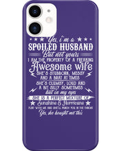 Load image into Gallery viewer, Shes Stubborn Messy And A Brat At Times Black Gift For Husband Phone case
