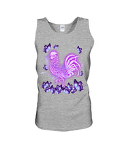 Load image into Gallery viewer, Chicken Purple Butterflies Gift For Chicken Lovers Unisex Tank Top
