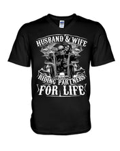 Load image into Gallery viewer, Husband And Wife Riding Partners For Life For Family Guys V-Neck
