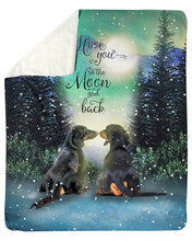 Load image into Gallery viewer, Dachshund Gift For Dog Lovers Snowy Night Together Sherpa Blanket

