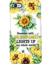 Load image into Gallery viewer, Someone With Childhood Cancer Lights Up My Whole World Trending Phone case
